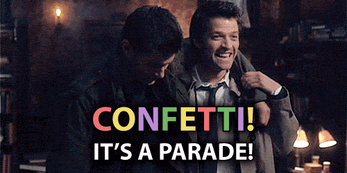 confetti_its_a_parade castiel spn